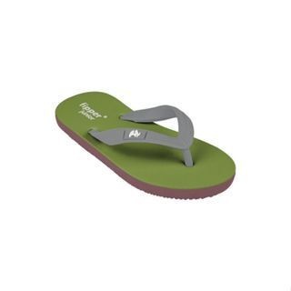 Fipper Slipper Junior Rubber for Children in Green Army/Brown Havana/Grey