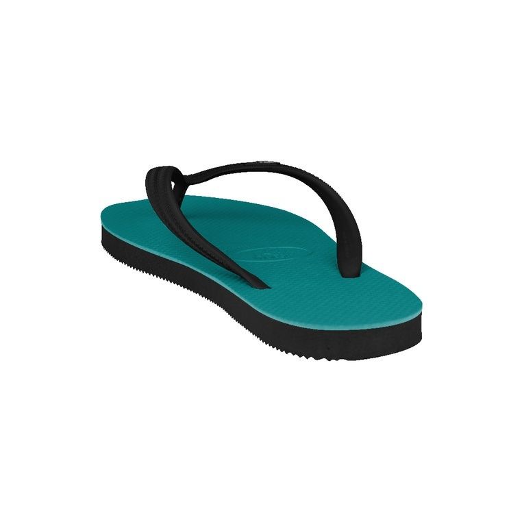 Fipper Slipper Walker Rubber for Men in Blue (Lagoon) / Black