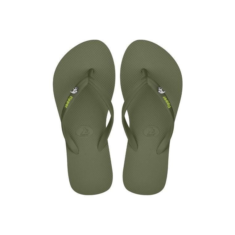 Fipper Glitter Rubber for Women in Green (Army) / Green (Lime)