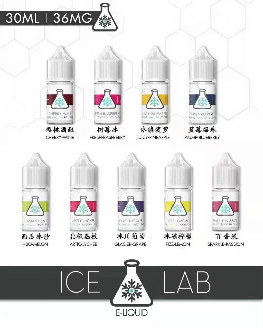 【ICE LAB 冰凍實驗室】電子果汁/電子煙油/小煙油/30ML-蒸汽領域 - 魯米國際有限公司