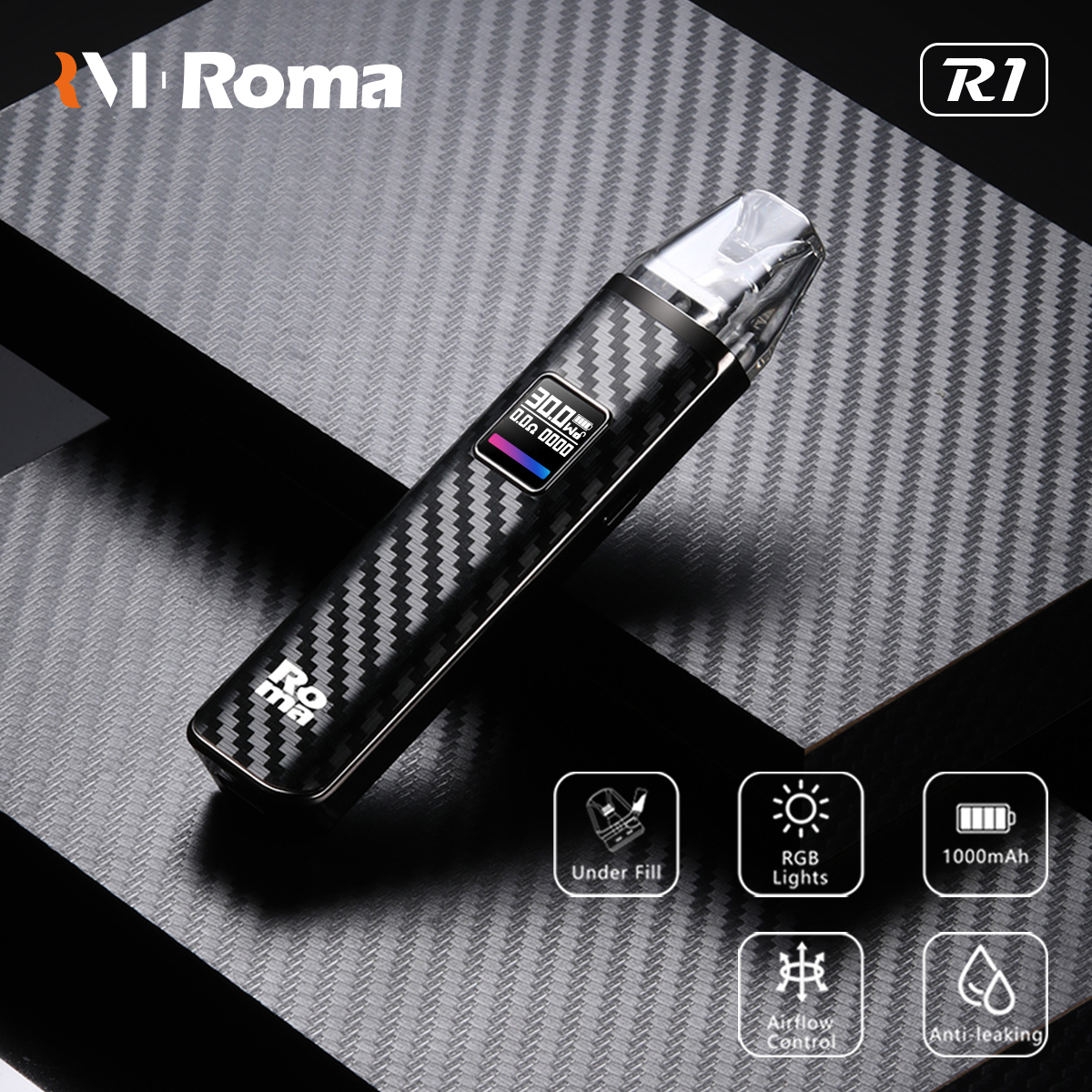 Roma –R1電子煙主機 | 羅馬主機 | 通用 OXVA 小蠻牛 XLim pro 煙彈-蒸汽領域 - 魯米國際有限公司