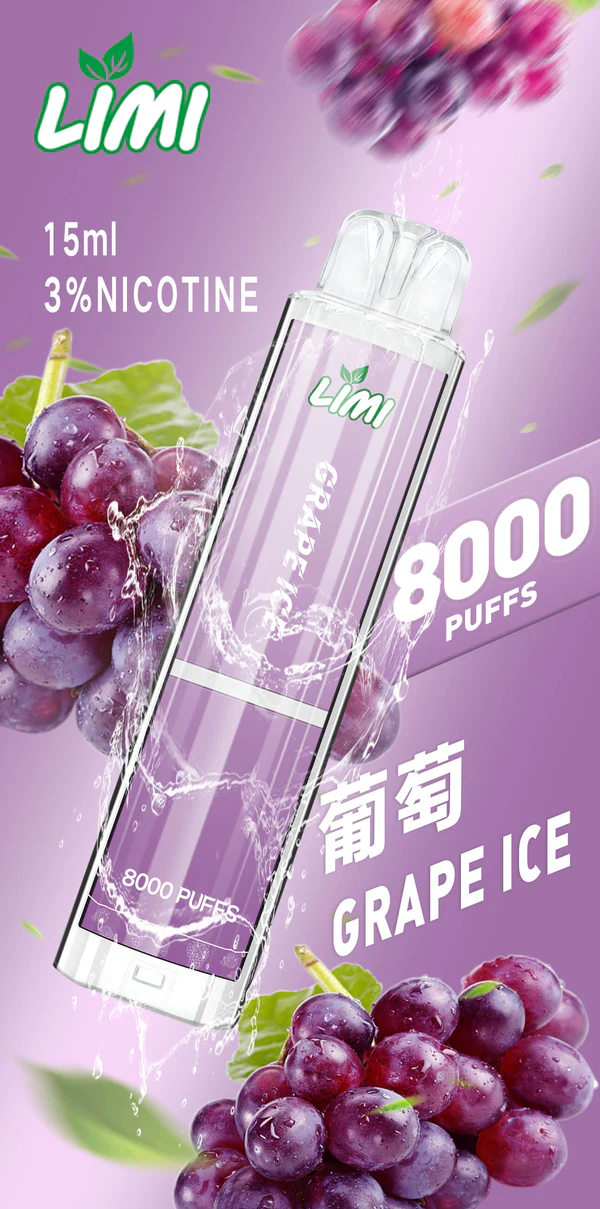 LLIMI 8000口 拋棄式電子煙 - 發光煙桿，點亮你的生活