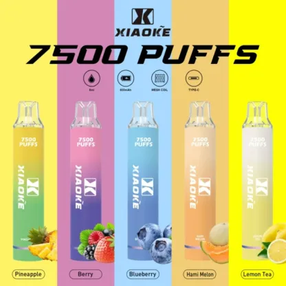 【XIAO KE】梟客7500口抛棄式電子煙 可發光/充電 