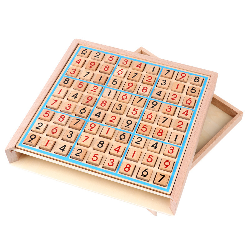 木制数独九宫格游戏棋 小学生逻辑思维儿童早教益智桌游棋盘玩具