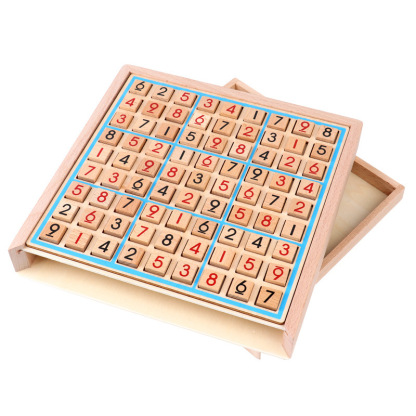 木制数独九宫格游戏棋 小学生逻辑思维儿童早教益智桌游棋盘玩具