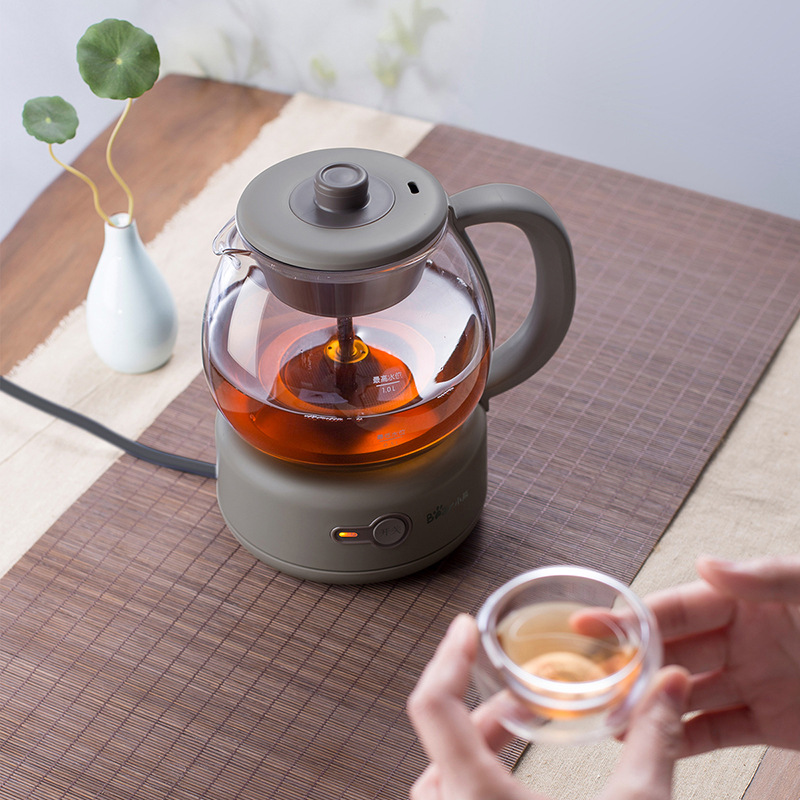 小熊养生壶 家用煮茶器办公室花茶壶小型蒸汽煮茶壶玻璃泡茶壶