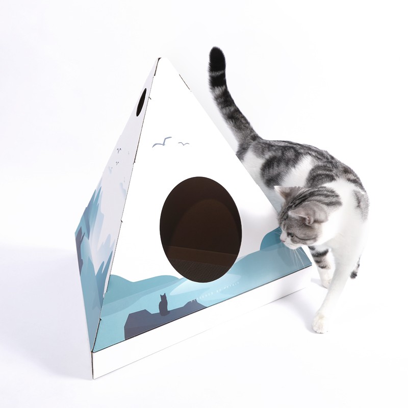 小佩旅行喵趣屋猫抓板 猫窝瓦楞纸磨爪玩具 猫咪用品-Digicat 猫电澳洲