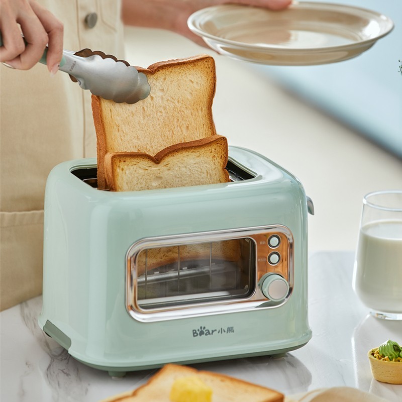 小熊烤面包机烤吐土司机加热可视化早餐机全自动多功能小型多士炉-Digicat 猫电澳洲