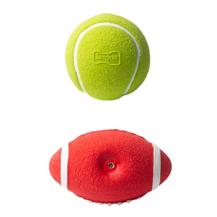创意狗狗玩具乳胶解闷发声互动磨牙橄榄球网球宠物用品玩具-Digicat 猫电澳洲