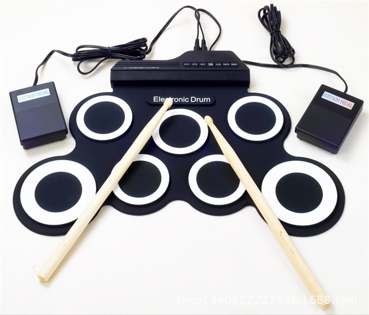 Digicat猫电澳洲-手卷USB电子鼓便携式架子鼓练习鼓折叠硅胶电鼓爵士鼓
