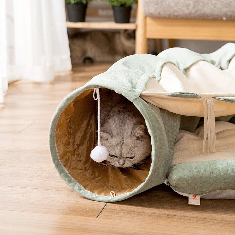 猫玩具可折叠猫隧道 猫通道滚地龙猫窝猫咪春夏猫床-Digicat 猫电澳洲