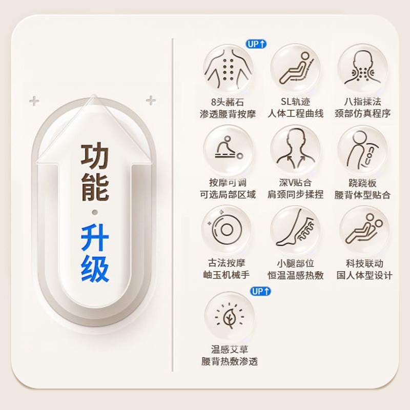 Lyeef小叶按摩椅 岫玉古法按摩家用全自动智能太空舱多功能艾草热敷免安装按摩仪-Digicat 猫电澳洲