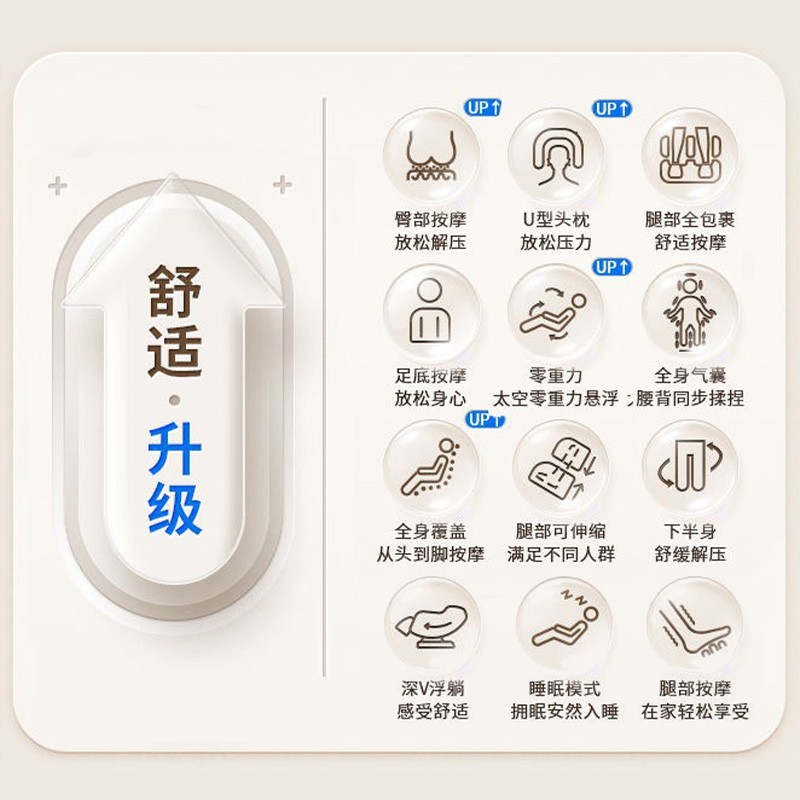 Lyeef小叶按摩椅 岫玉古法按摩家用全自动智能太空舱多功能艾草热敷免安装按摩仪-Digicat 猫电澳洲