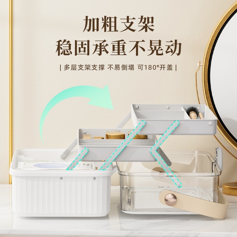 大容量化妆品收纳盒 桌面梳妆台护肤品置物架-Digicat 猫电澳洲