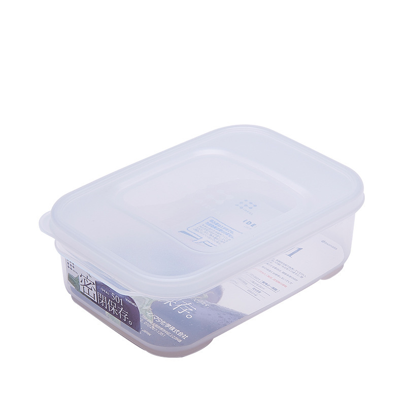 日本Inomata进口冰箱保鲜盒 塑料透明食品收纳盒便当盒饭盒密封盒