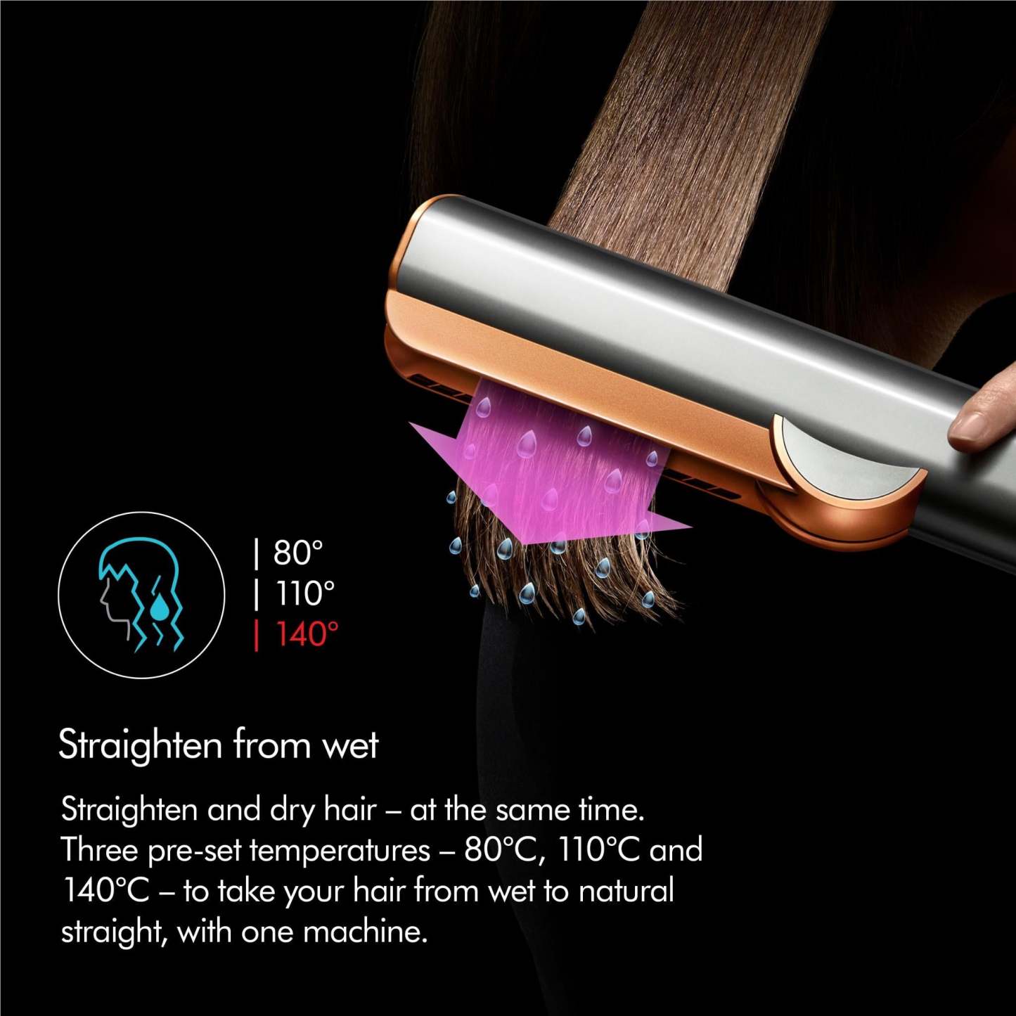 戴森吹风直发器 Dyson AirStrait Straightener (Bright Nickel/Copper)