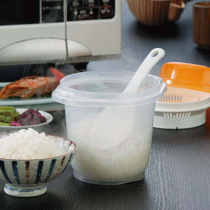 Inomata煮米饭保鲜盒 可微波炉厨房午饭便捷蒸饭盒家用盒