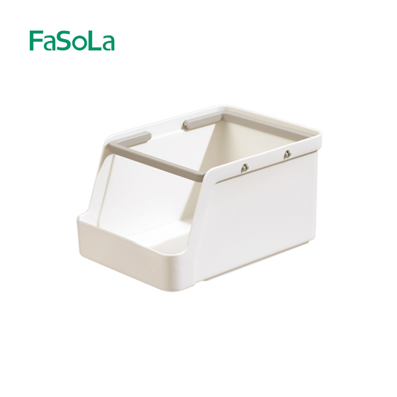 FaSoLa化妆品收纳盒 桌面玩具茶包零食收纳架多层可叠加台面置物架