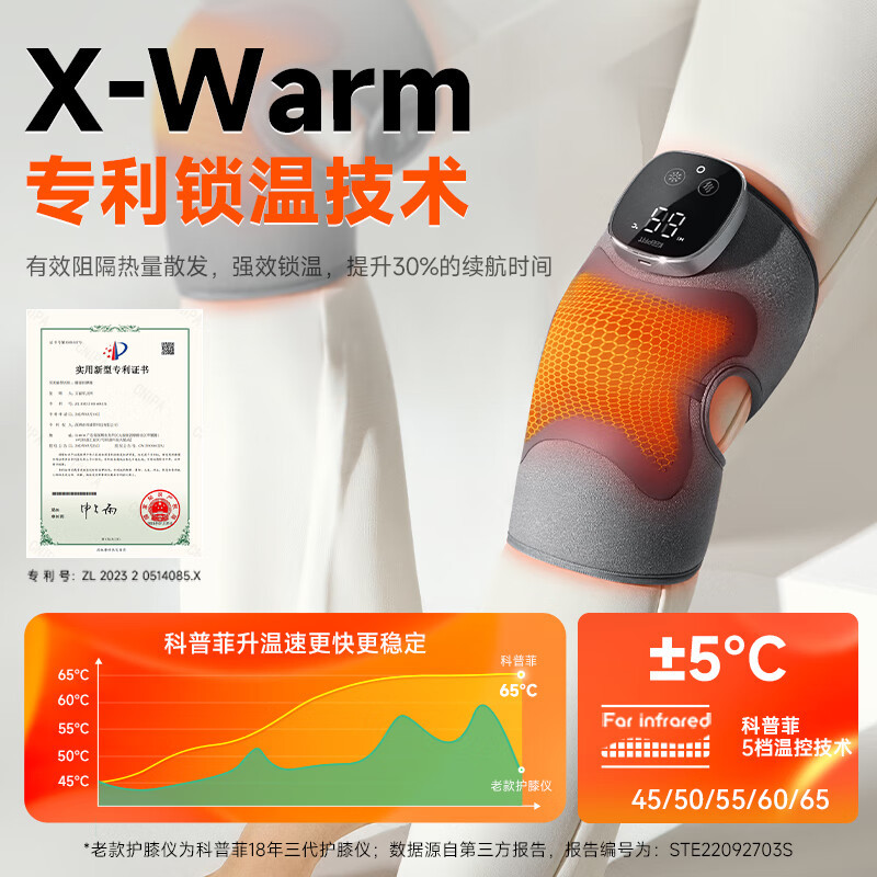 科普菲膝盖理疗仪加热护膝保暖关节炎按摩仪夏腿部暖膝盖热敷理疗仪老寒腿爸妈教师中秋节生日礼物实用