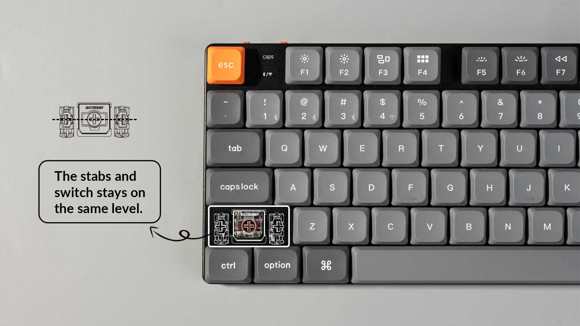 Keychron K5 Max Wireless Mechanical Keyboard with redesigned stabilizers Keychron K5 Max Wireless Mechanical Keyboard with redesigned stabilizers