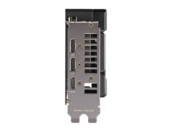 Head-on view of I/O port bracket