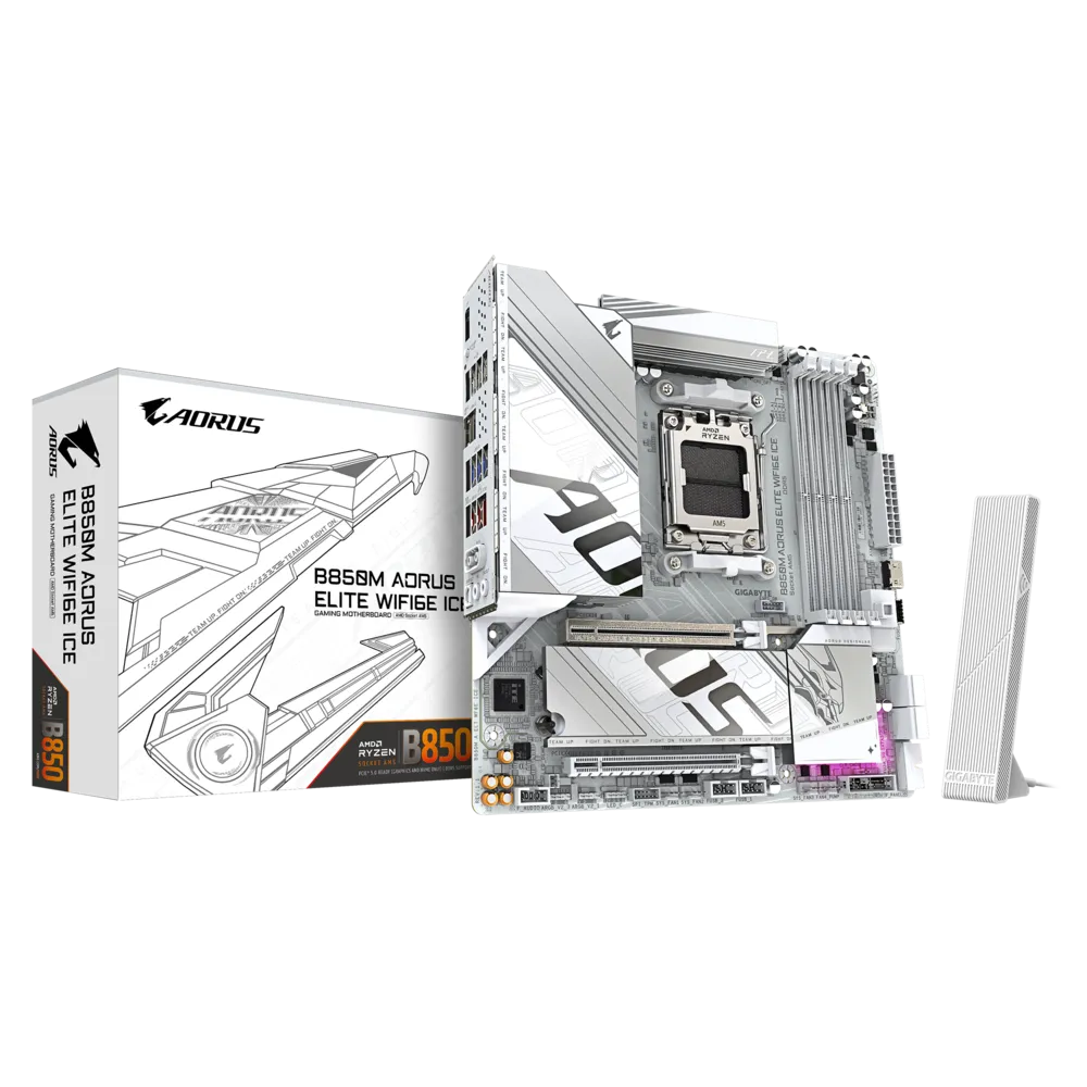 GIGABYTE B850M AORUS ELITE WIFI6E ICE