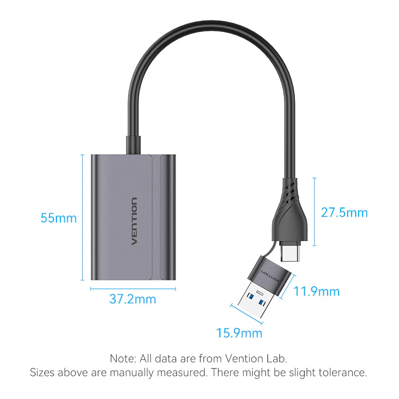 Vention USB-C + USB-A to HDMI Adapter