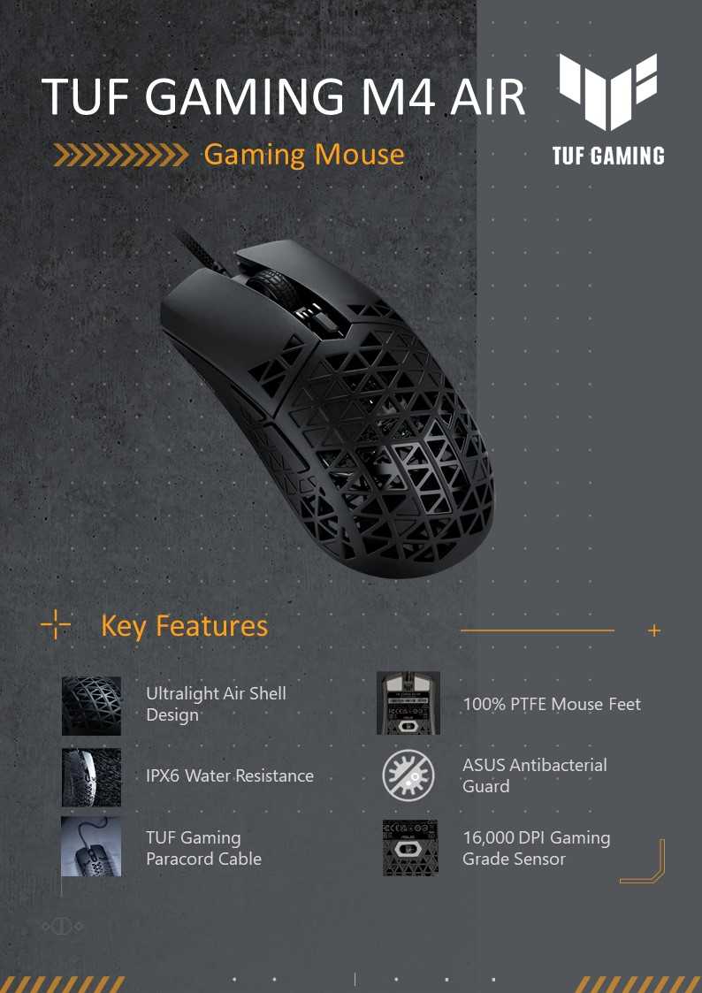 ASUS TUF Gaming M4 Air Wired Mouse