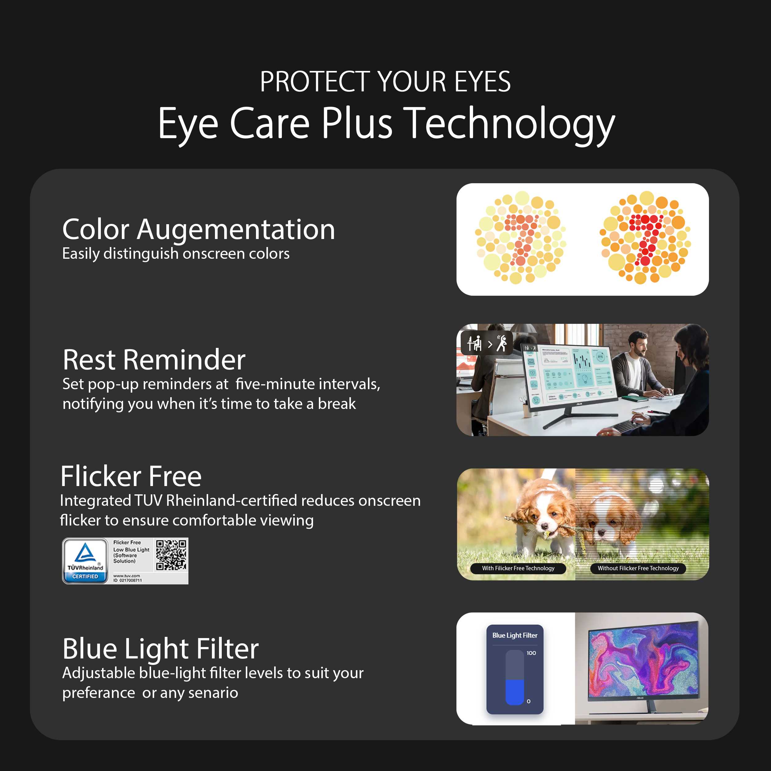 ASUS VU279CFE-M Eye Care Gaming Monitor