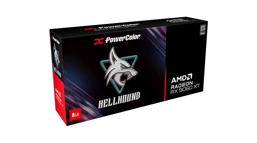 PowerColor Hellhound AMD Radeon™ RX 9060 XT 8GB GDDR6 RX9060XT 8G-L/OC