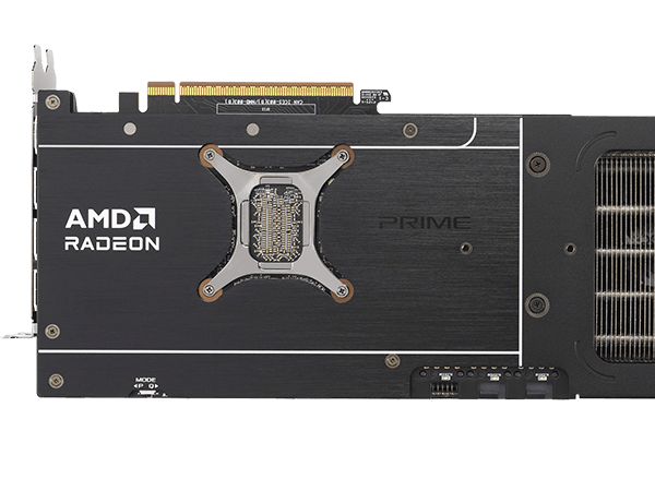 Prime Radeon RX 9070 card backplate