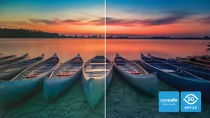 Eyesafe certified blue light protection and color accuracy