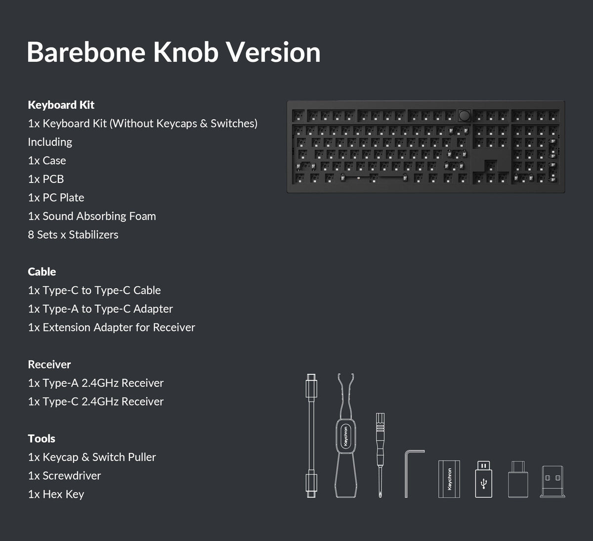 Package list of Keychron V6 Max Custom Mechanical Keyboard Package list of Keychron V6 Max Custom Mechanical Keyboard