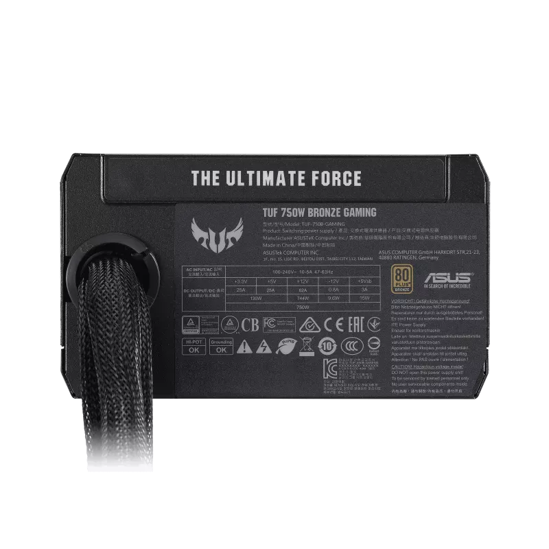 ASUS TUF GAMING 750W, BRONZE, NON-MODULAR