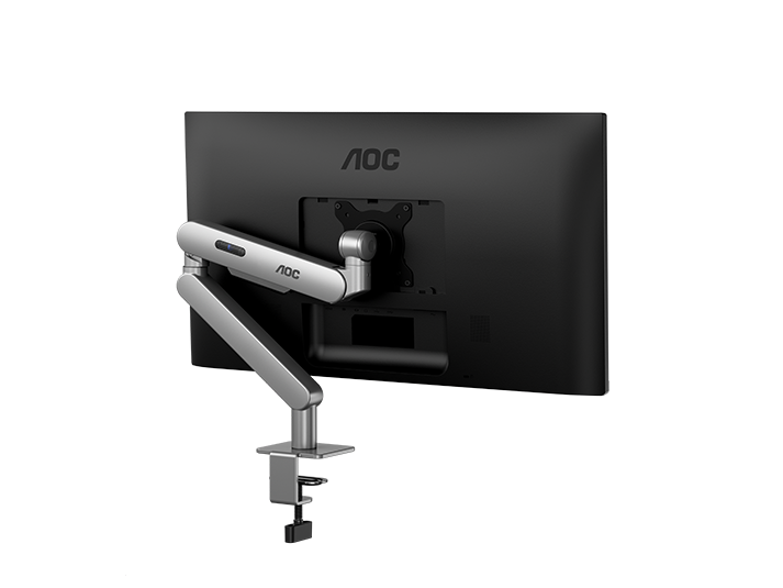 AOC AM400S C-Clamp and Grommet Desk-Mount Single Monitor Arm - for monitors 17"-34" and weight 2 to 9kg