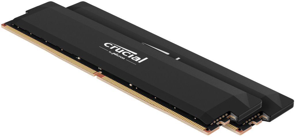 Crucial Pro DDR5-6400 64GB Kit (32GBx2) UDIMM: OC Gaming Memory Black