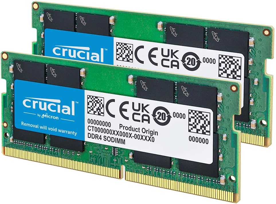 Crucial RAM 32GB DDR4 3200MHz CL22 (or 2933MHz or 2666MHz