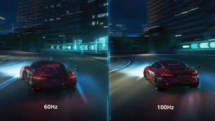 100Hz refresh rates for ultra-smooth images