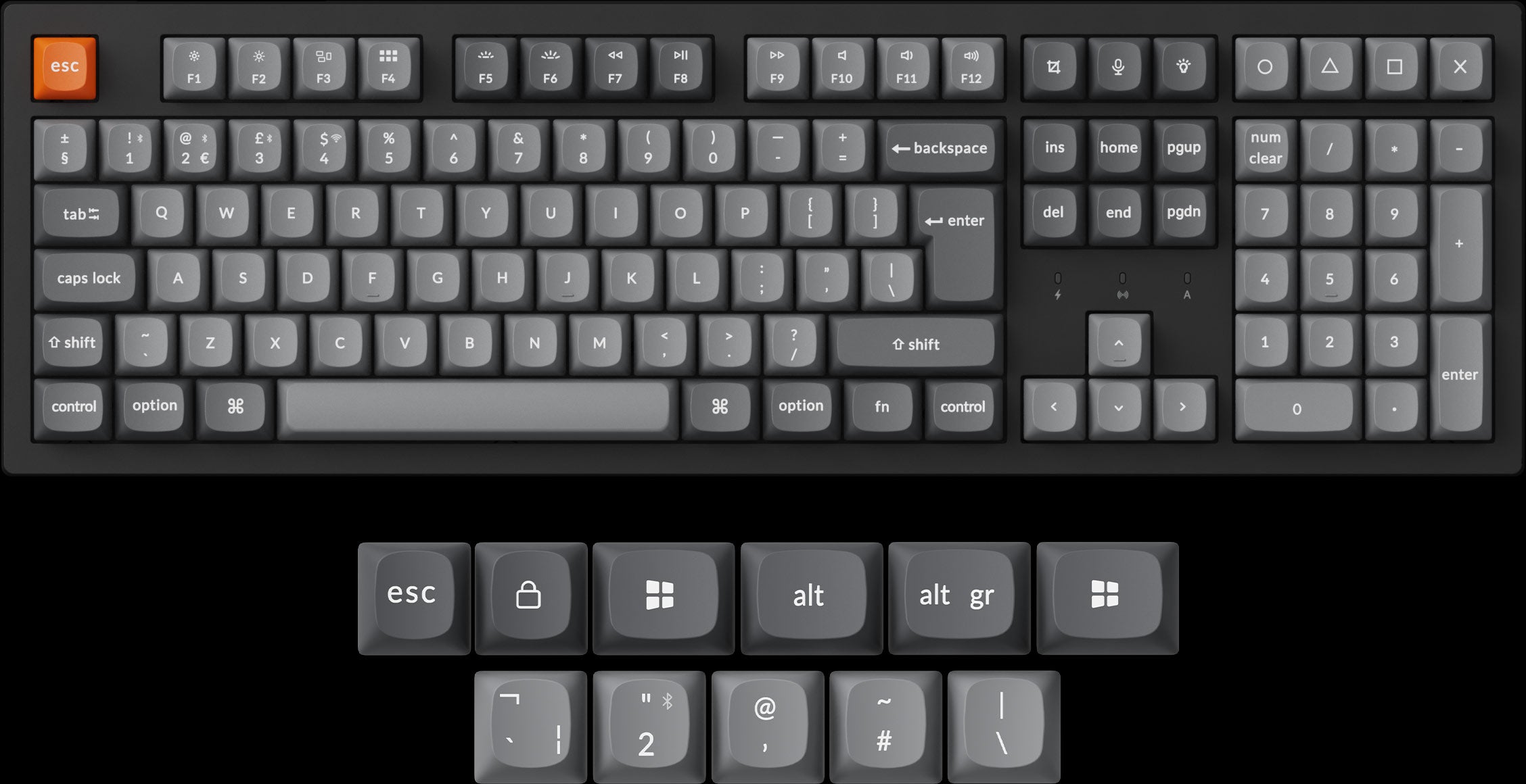 Keychron K10 Max QMK 100% Layout Wireless Mechanical Keyboard-2.4G and Bluetooth Connection ISO Layout K10-Max-ISO-UK.jpg__PID:e2ec5b92-3b24-4cd6-be42-8e3c7481c562