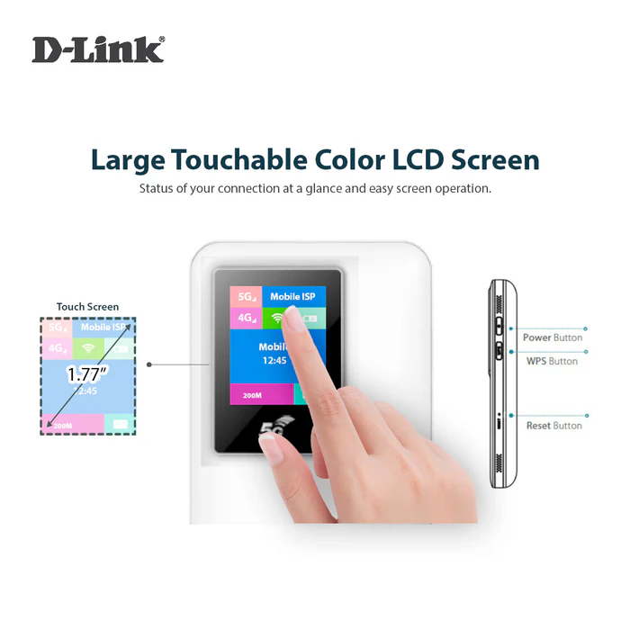 D-LINK 5G Wi-Fi 6 AX1800 Mobile Wi-Fi Hotspot