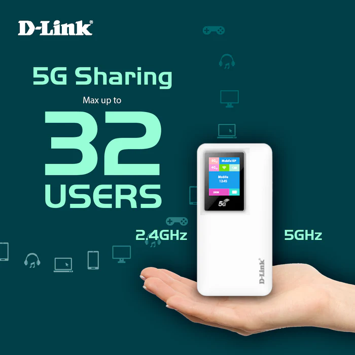 D-LINK 5G Wi-Fi 6 AX1800 Mobile Wi-Fi Hotspot