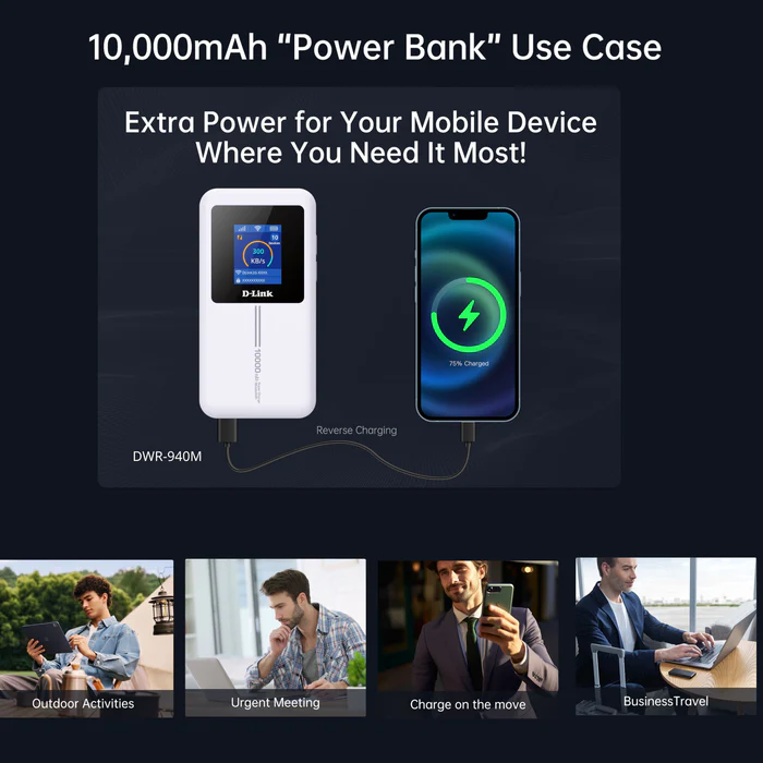 D-LINK 4G LTE Cat4 Wi-Fi 6 Mobile Wi-Fi Hotspot