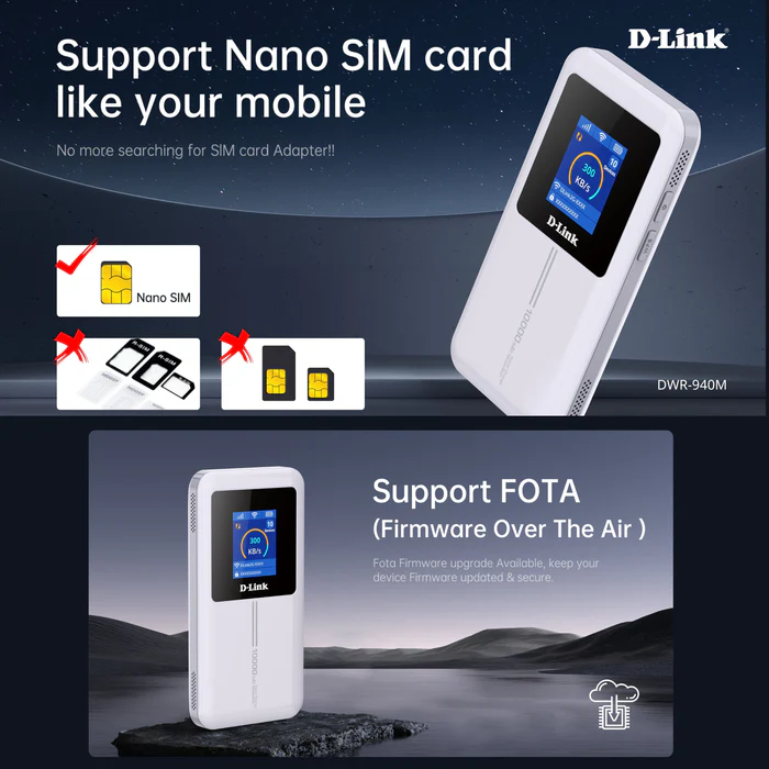 D-LINK 4G LTE Cat4 Wi-Fi 6 Mobile Wi-Fi Hotspot