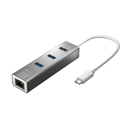 J5 CREATE USB-C® 3-Port Hub with Gigabit Ethernet