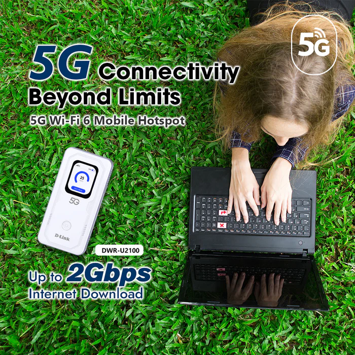 D-LINK DWR-U2100 5G Wi-Fi 6 AX900 Mobile Wi-Fi Hotspot