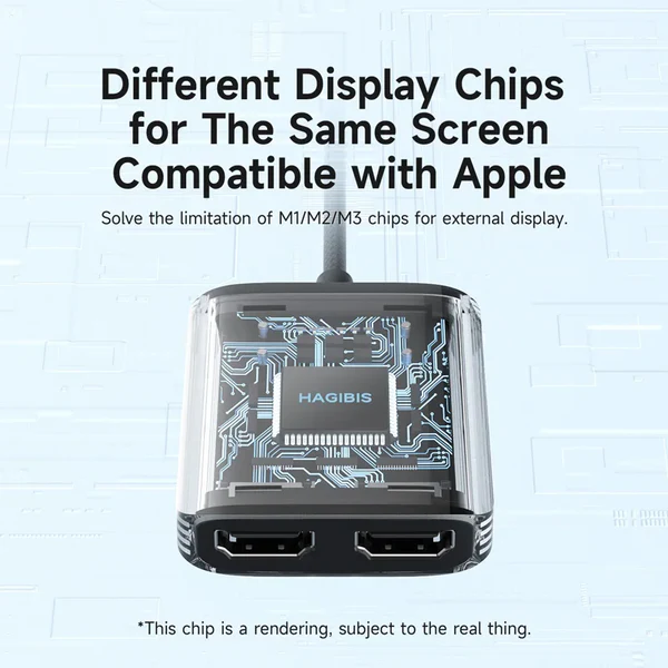 HAGIBIS USB-A/C to HDMI Adapter MST Dual Monitor