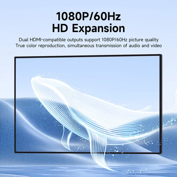 HAGIBIS USB-A/C to HDMI Adapter MST Dual Monitor