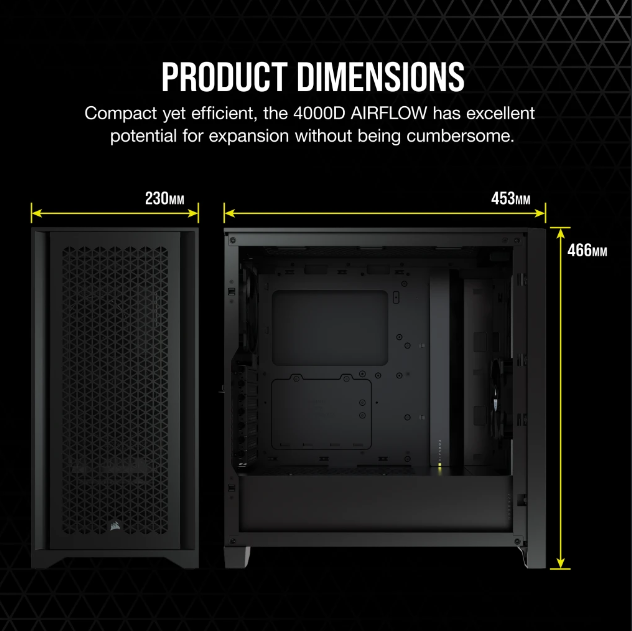 Corsair 4000D AIRFLOW Tempered Glass Mid-Tower ATX Case