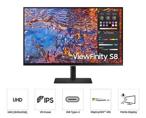 SAMSUNG 27" ViewFinity S8 S80PB UHD Monitor
