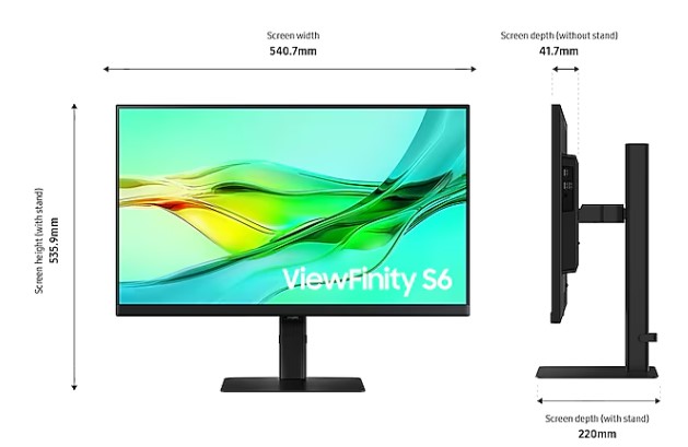 SAMSUNG 24“ ViewFinity S6 S60UD QHD Monitor